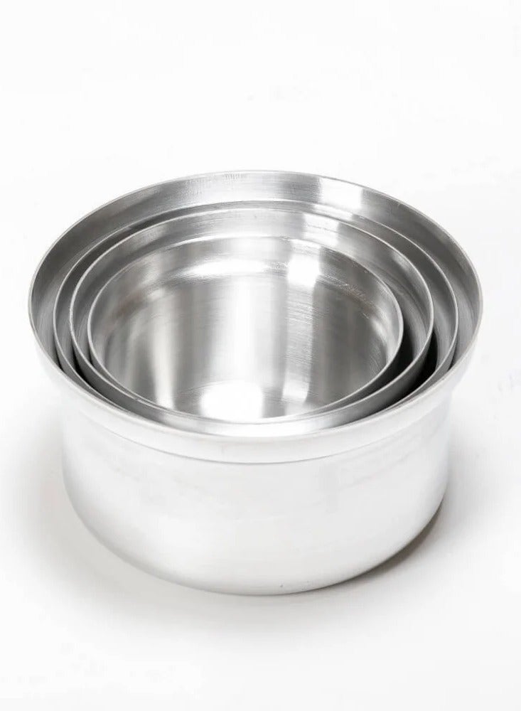 الأمل طقم الامونيوم  4 قطع  قدور فضي - Image 3